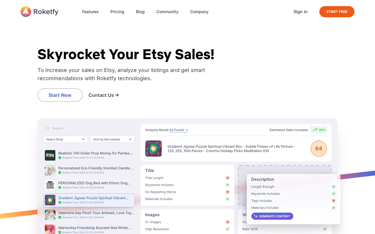 Roketfy product screenshot