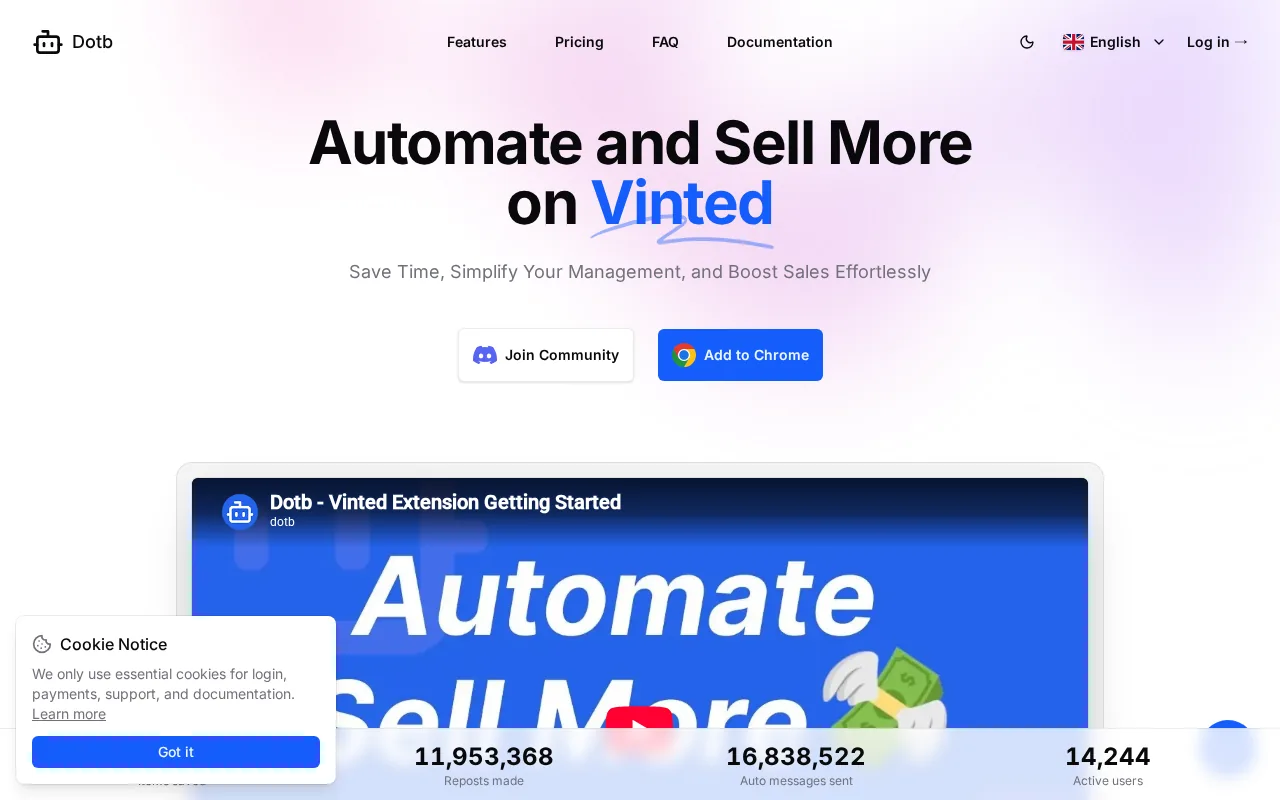 Dotb product screenshot