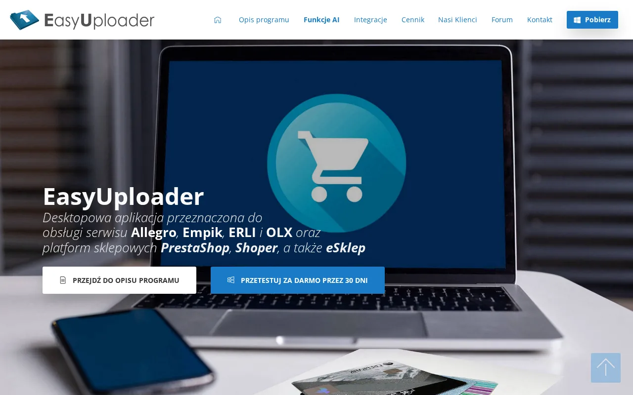 EasyUploader product screenshot