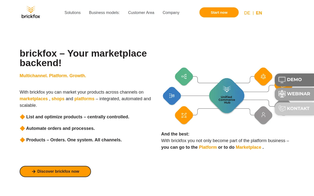 Brickfox product screenshot