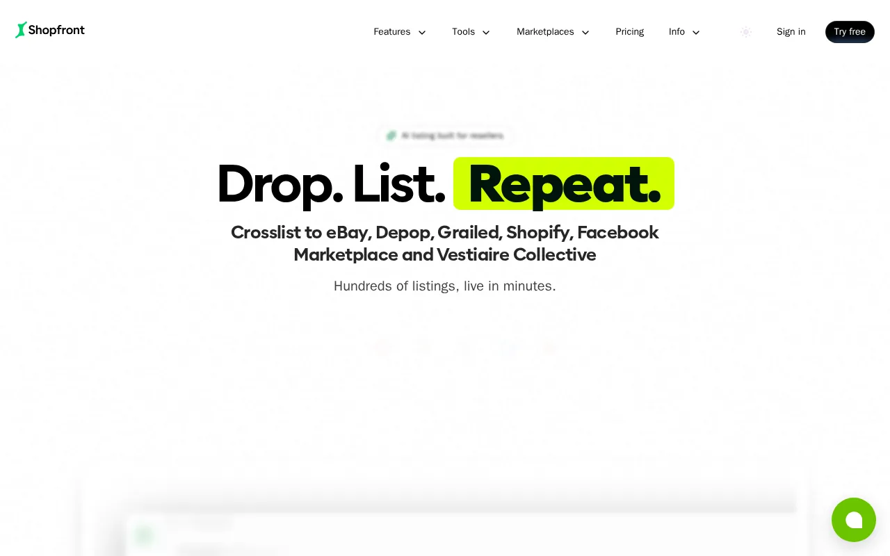 Shopfront product screenshot