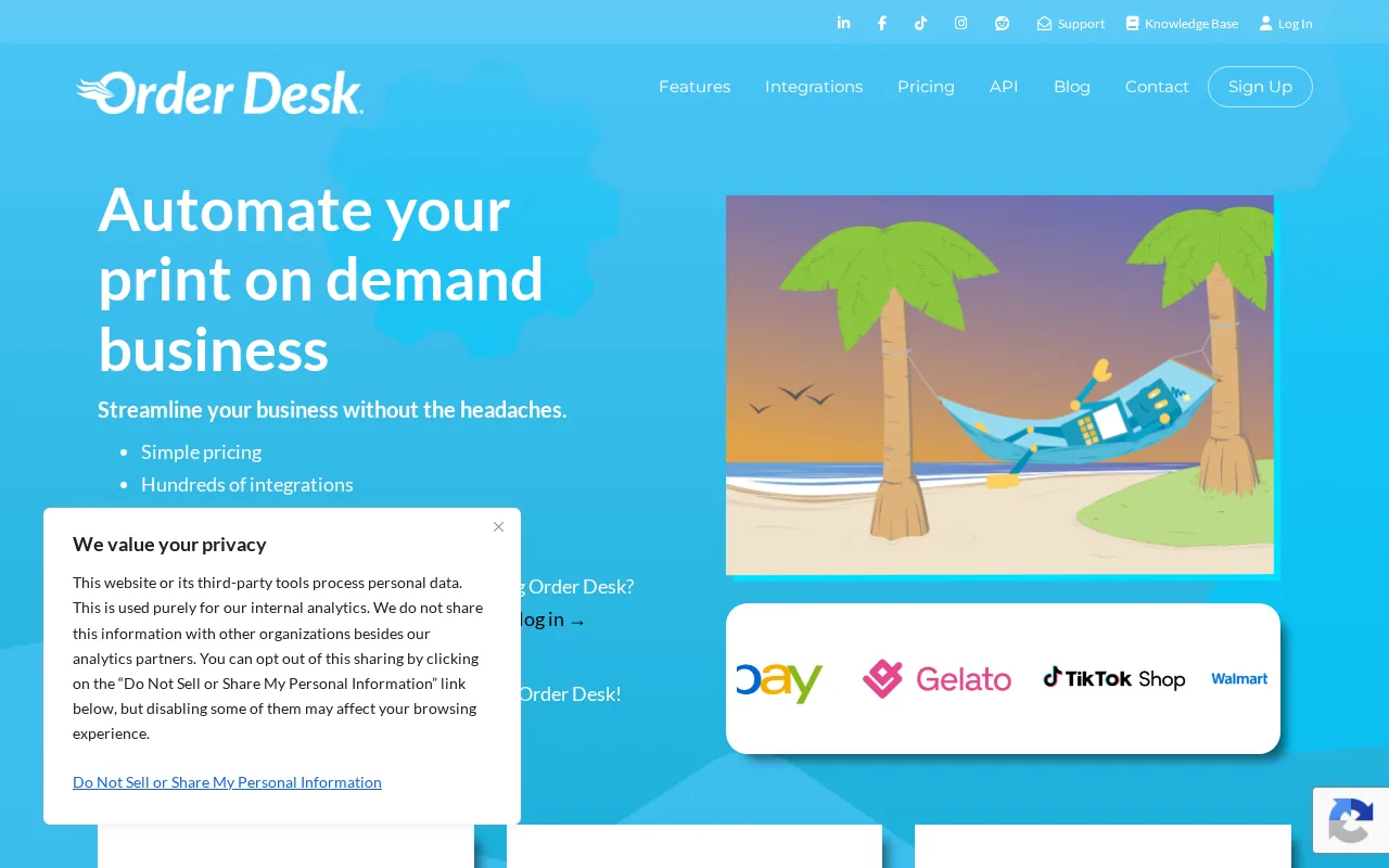 Order Desk product screenshot