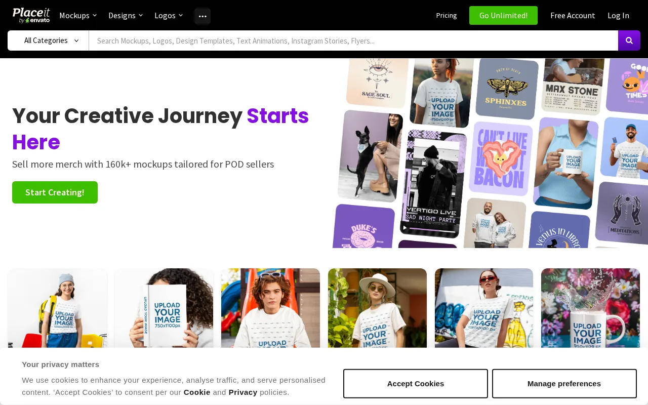 Placeit product screenshot