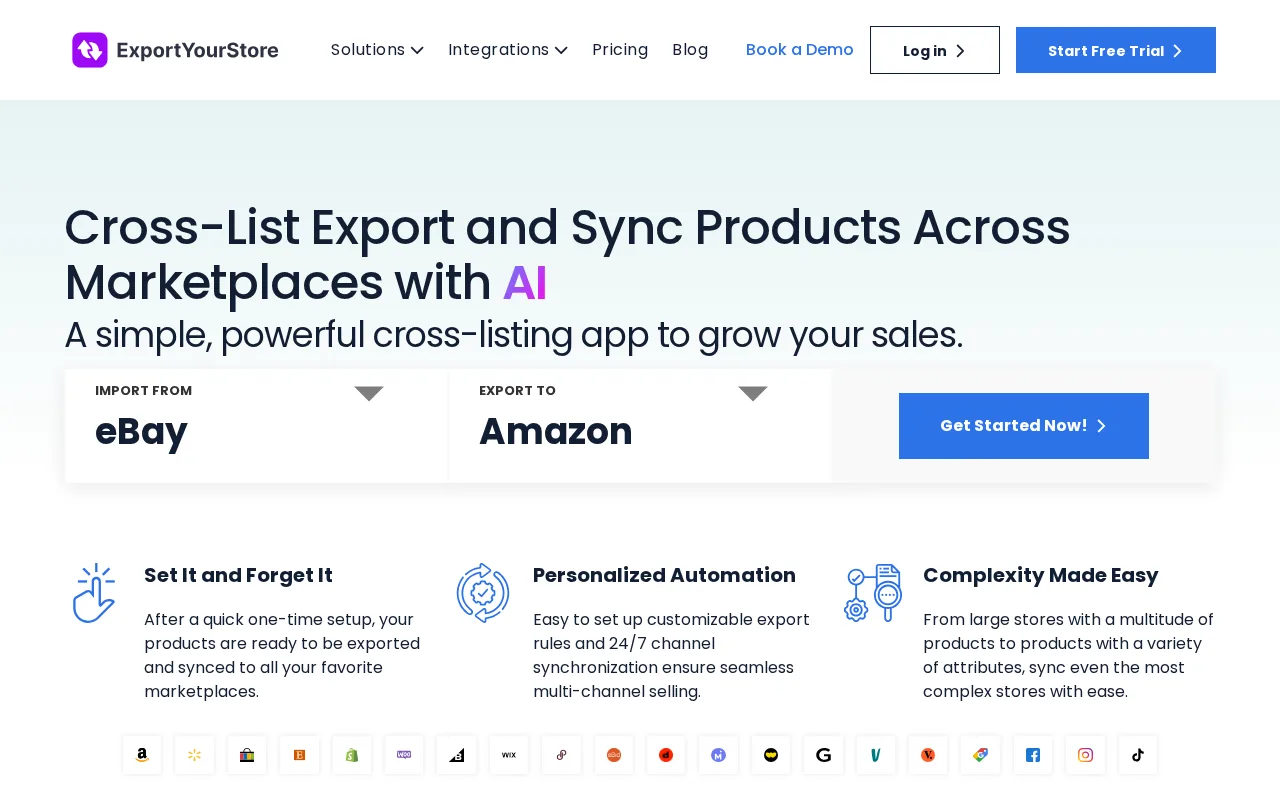 ExportYourStore product screenshot