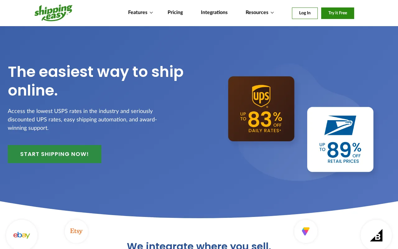 ShippingEasy product screenshot
