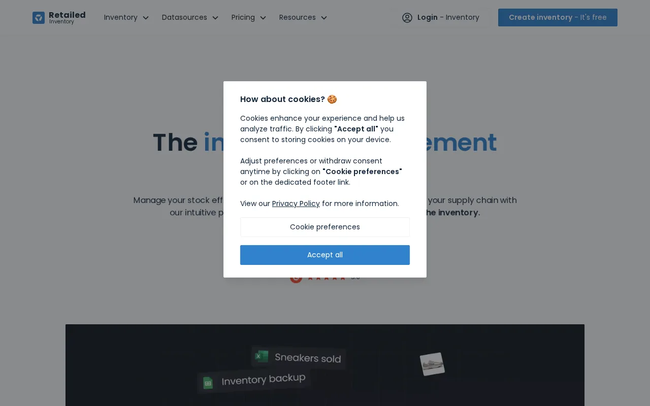 Retailed product screenshot