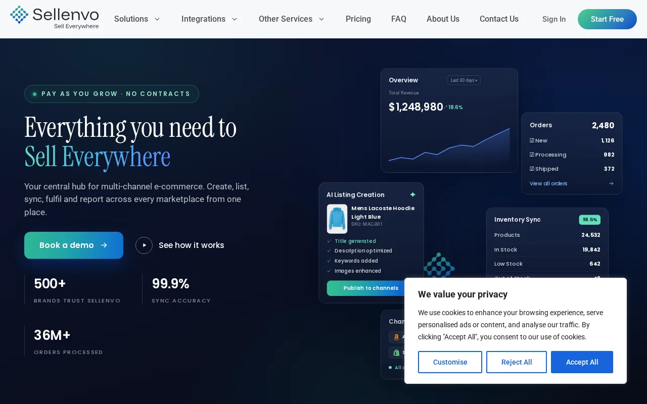 Sellenvo product screenshot