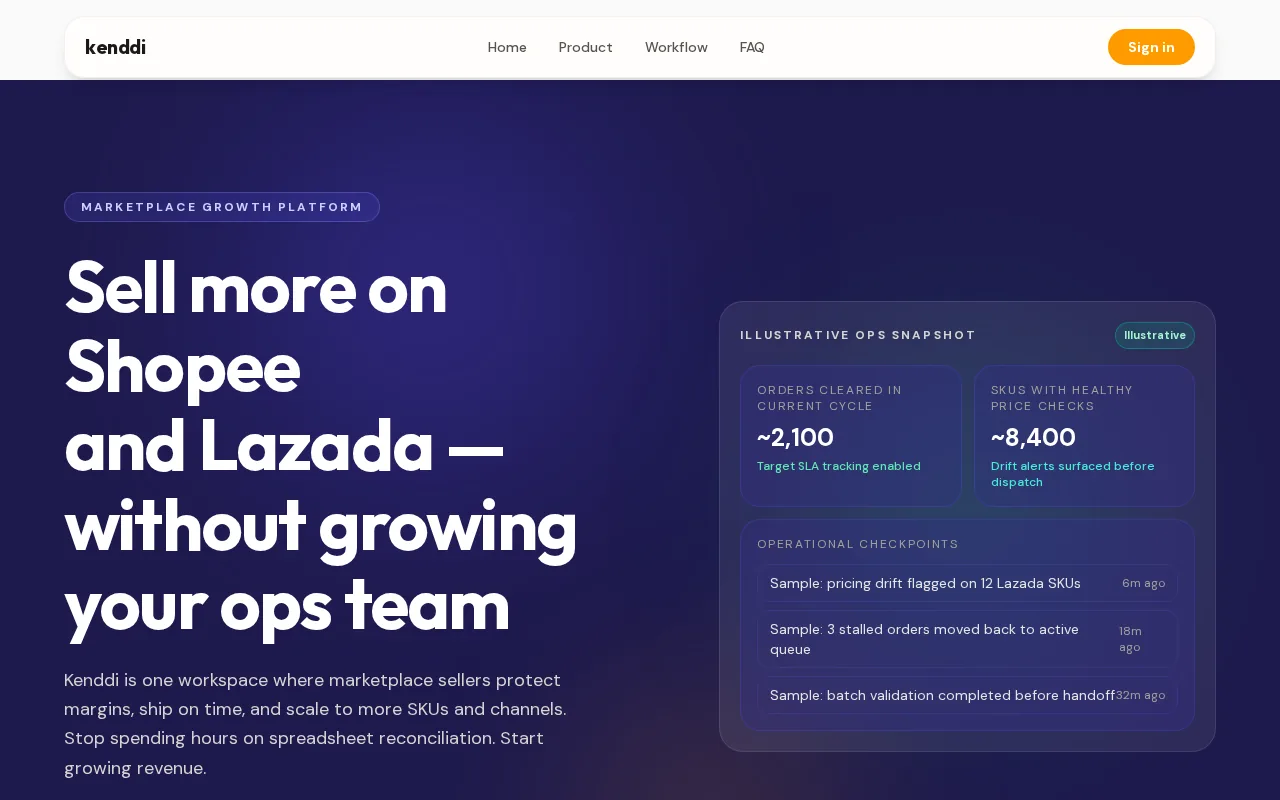 Kenddi product screenshot