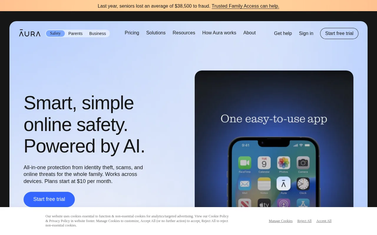 Aura product screenshot
