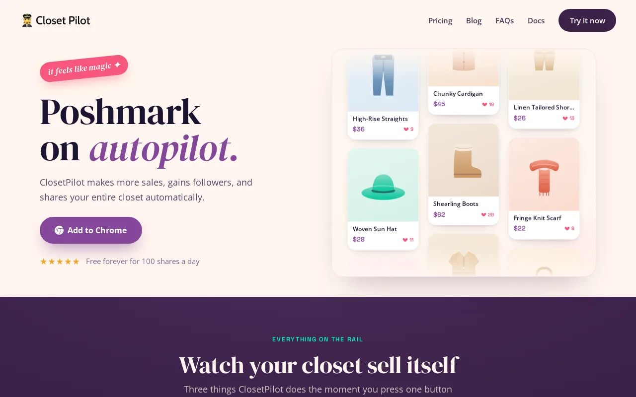 ClosetPilot product screenshot