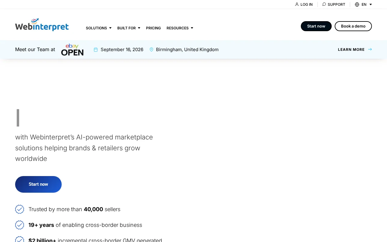 Webinterpret product screenshot