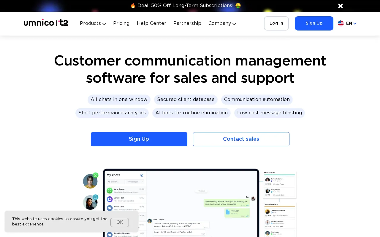 Umnico product screenshot
