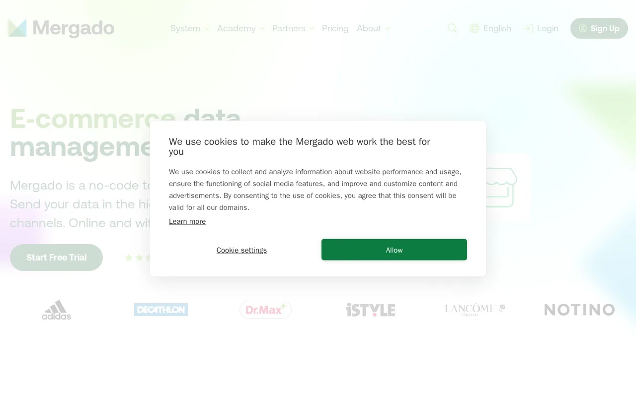 Mergado product screenshot