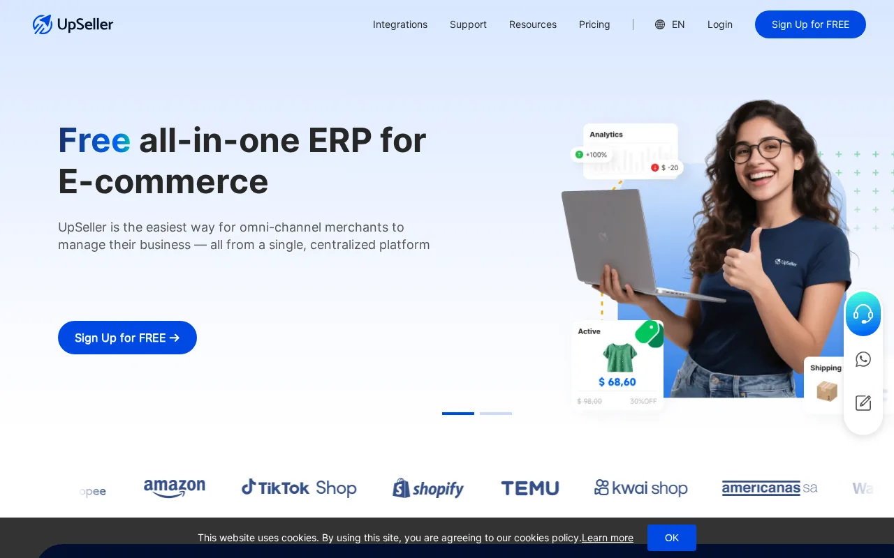 UpSeller ERP product screenshot