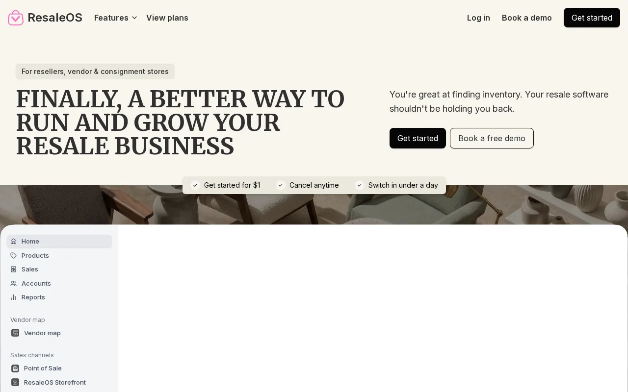 ResaleOS product screenshot