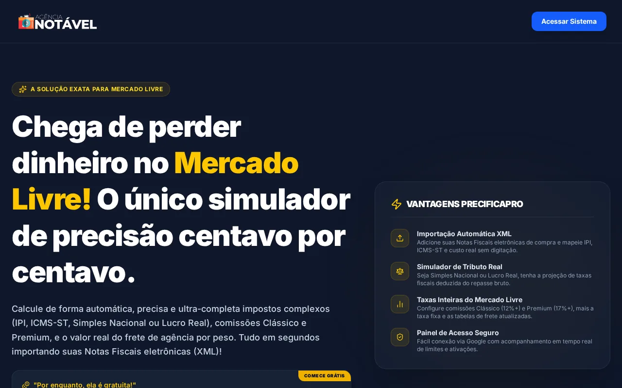 PrecificaPro product screenshot