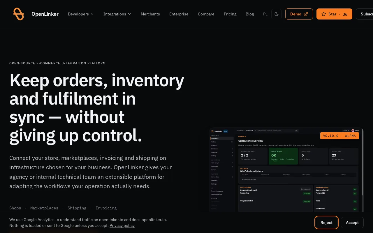 OpenLinker product screenshot
