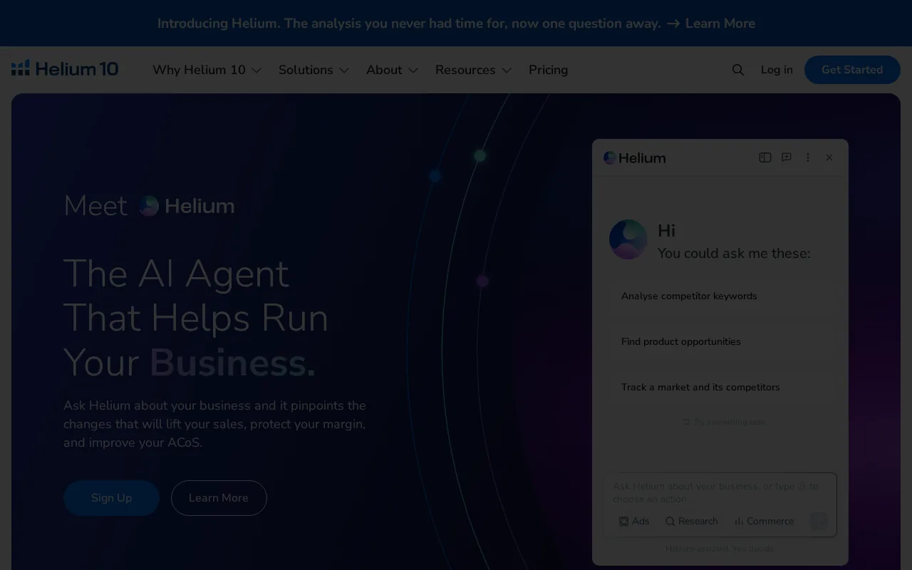 Helium 10 product screenshot