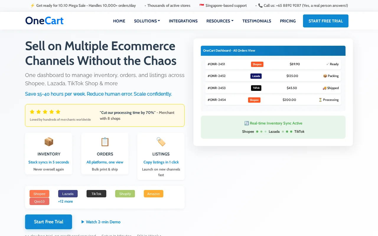 OneCart product screenshot