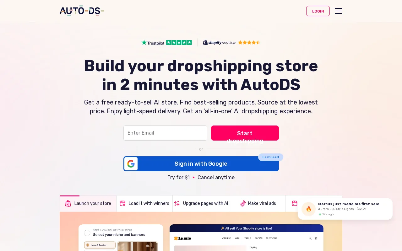 AutoDS product screenshot