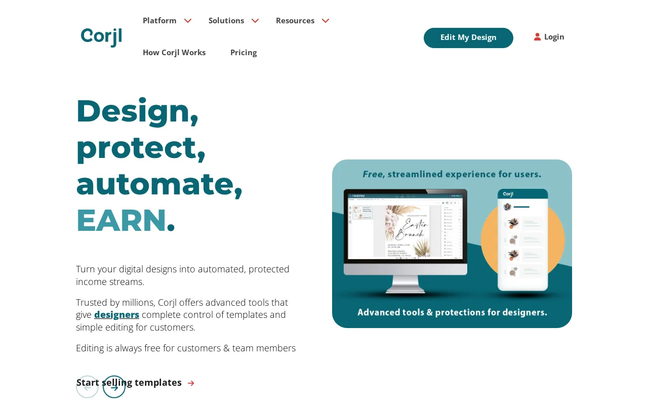 Corjl product screenshot