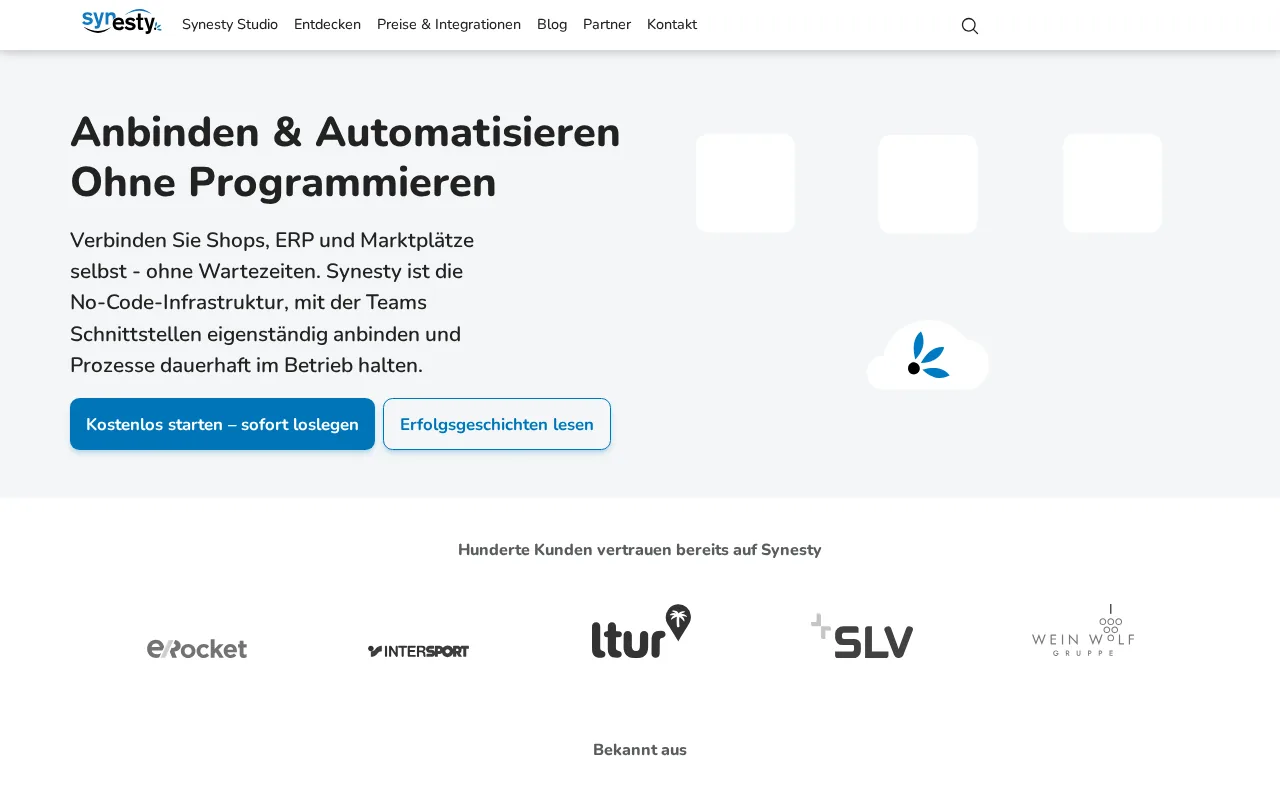 Synesty product screenshot