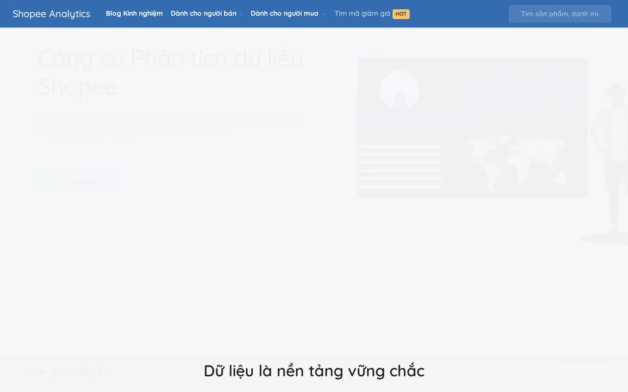 Shopee Analytics product screenshot