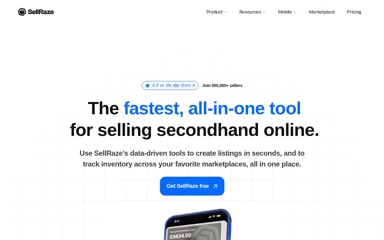 SellRaze product screenshot