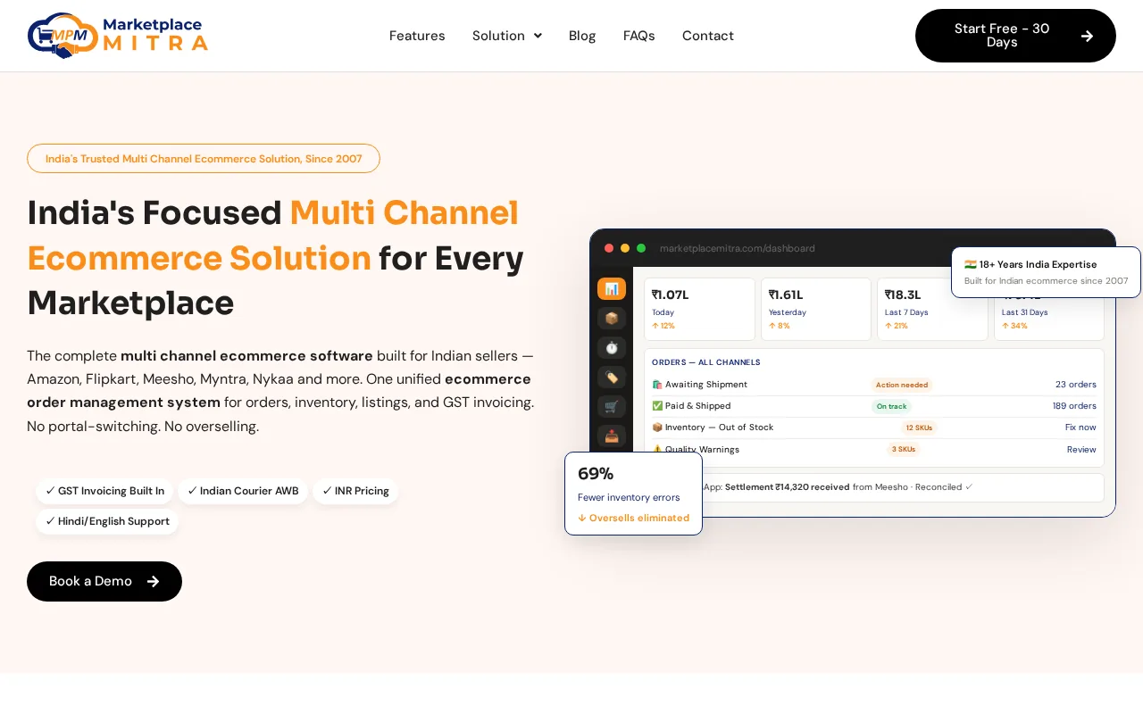 Marketplace Mitra product screenshot