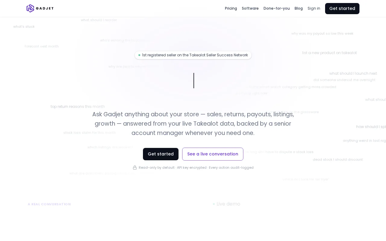 Gadjet product screenshot