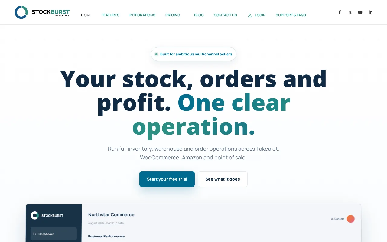 Stockburst product screenshot