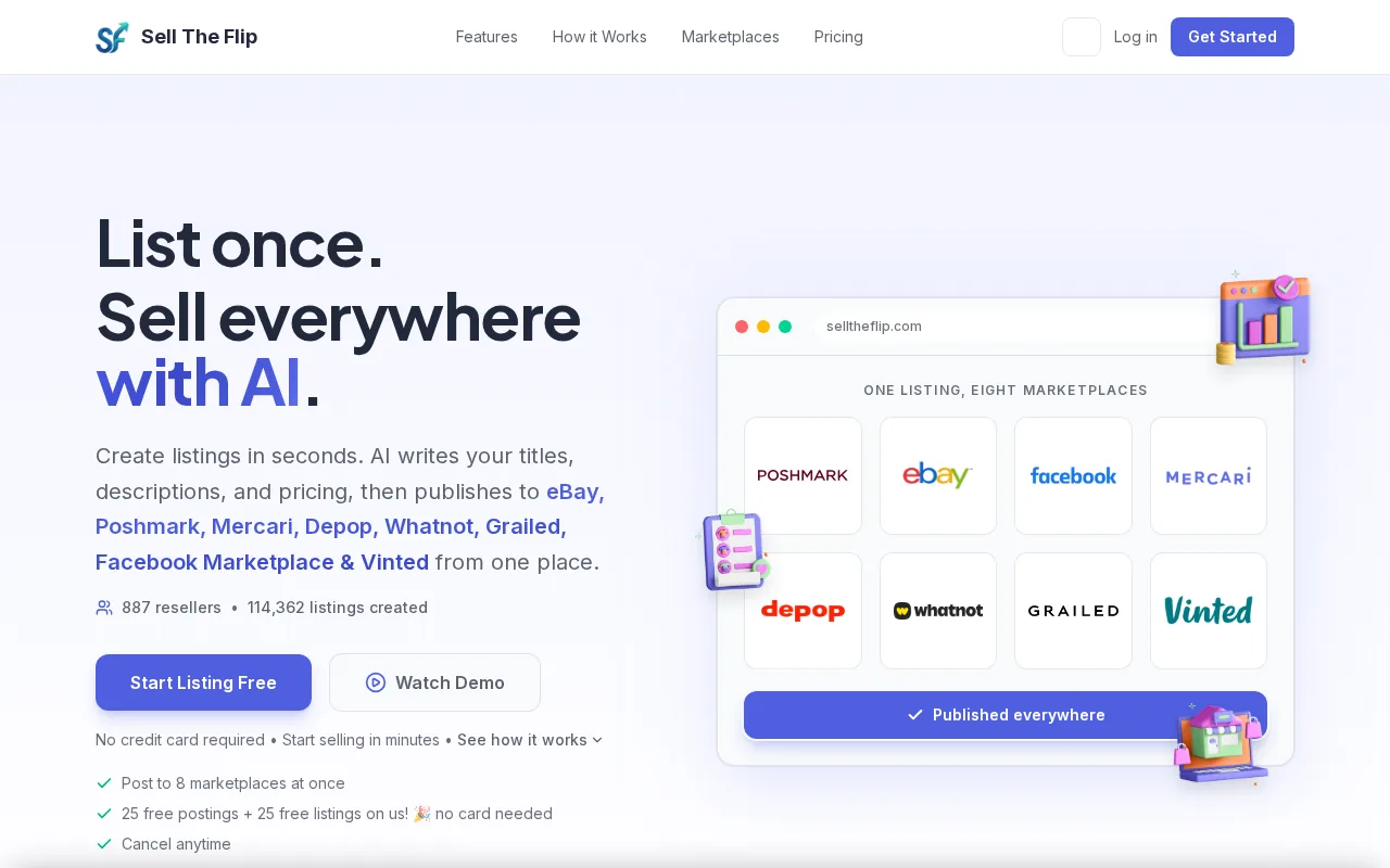 Sell The Flip product screenshot