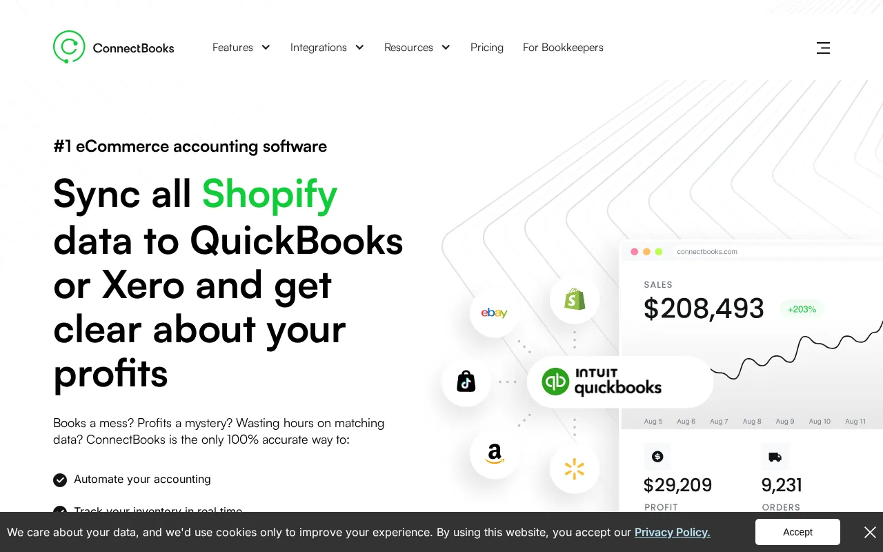 ConnectBooks product screenshot