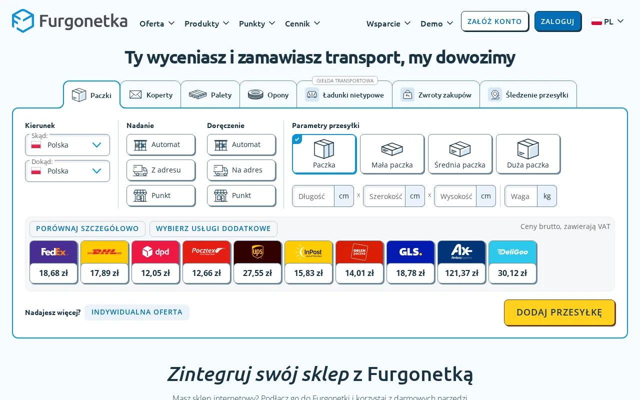 Furgonetka product screenshot