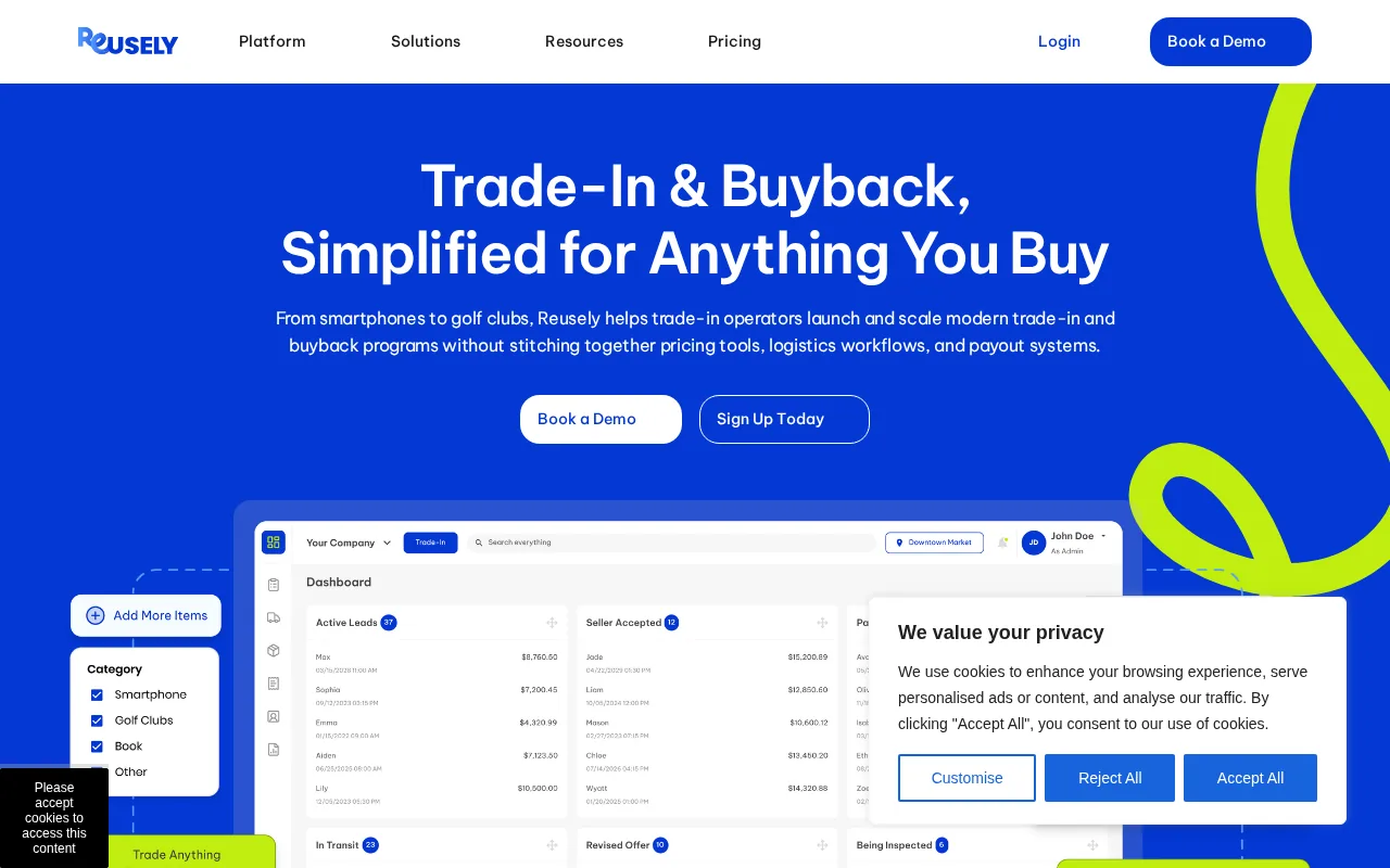 Reusely product screenshot