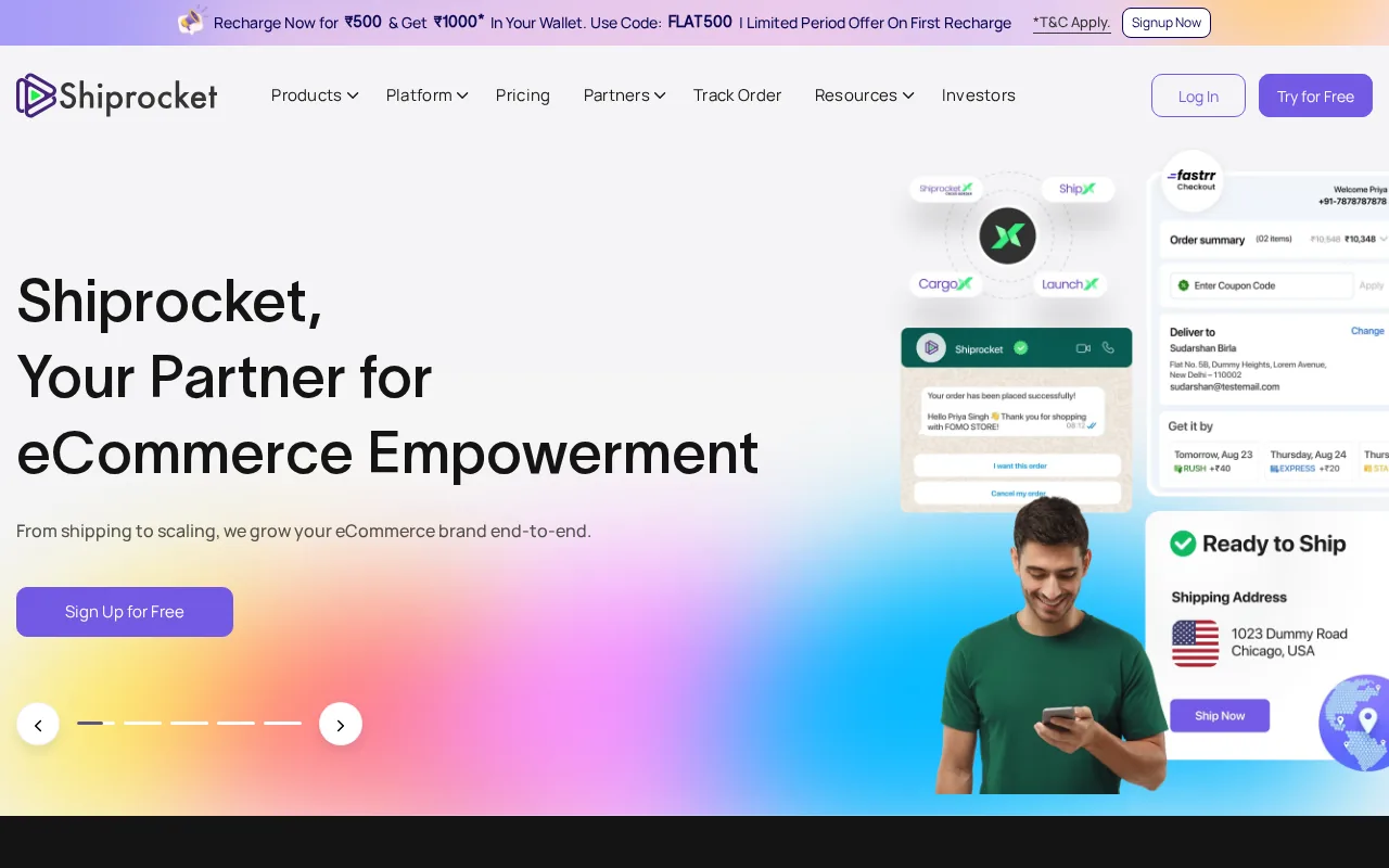 Shiprocket product screenshot