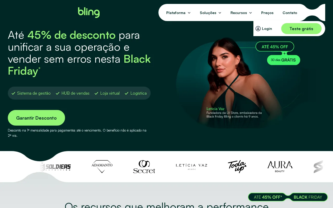 Bling ERP product screenshot