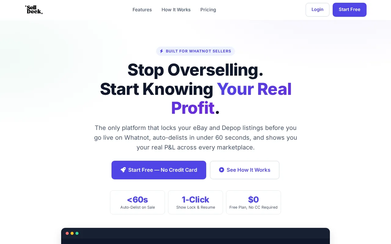 SellDeck product screenshot