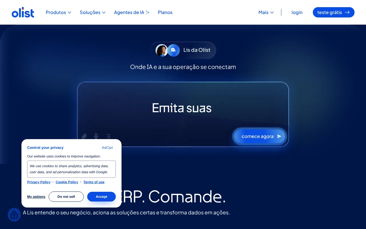 Olist product screenshot