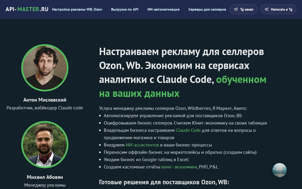 API-Master autobidder product screenshot