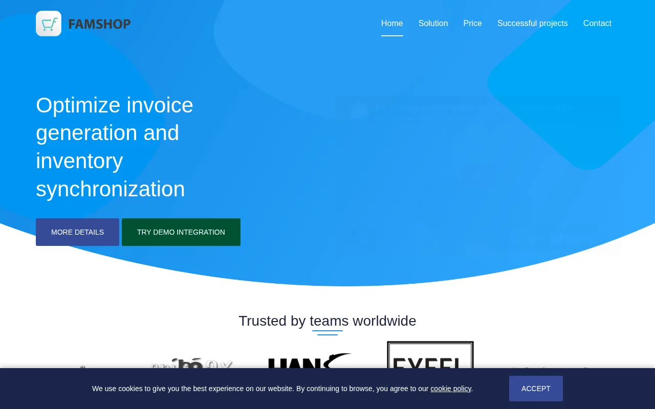 FamShop product screenshot