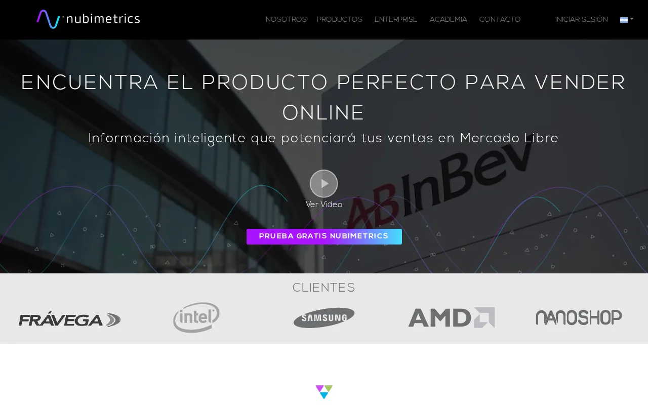 Nubimetrics product screenshot