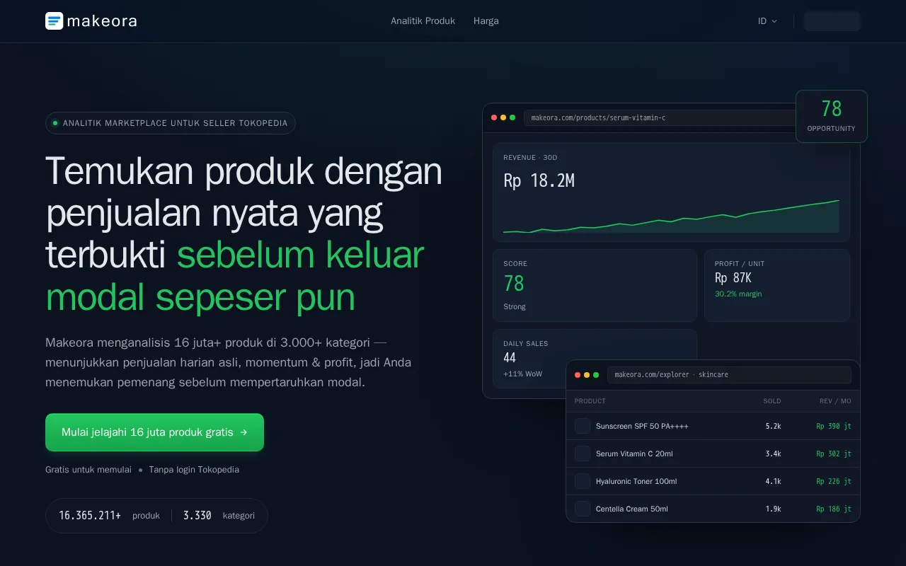 Makeora product screenshot