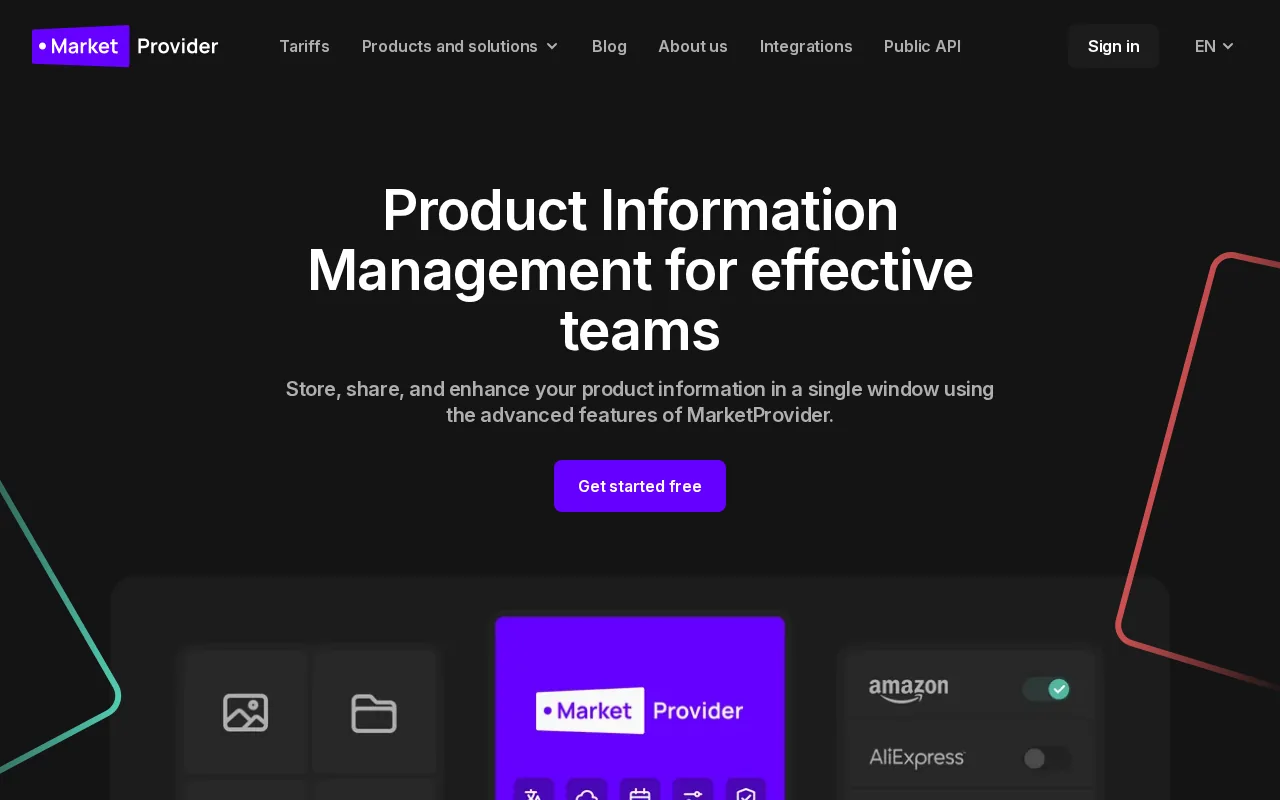 MarketProvider product screenshot