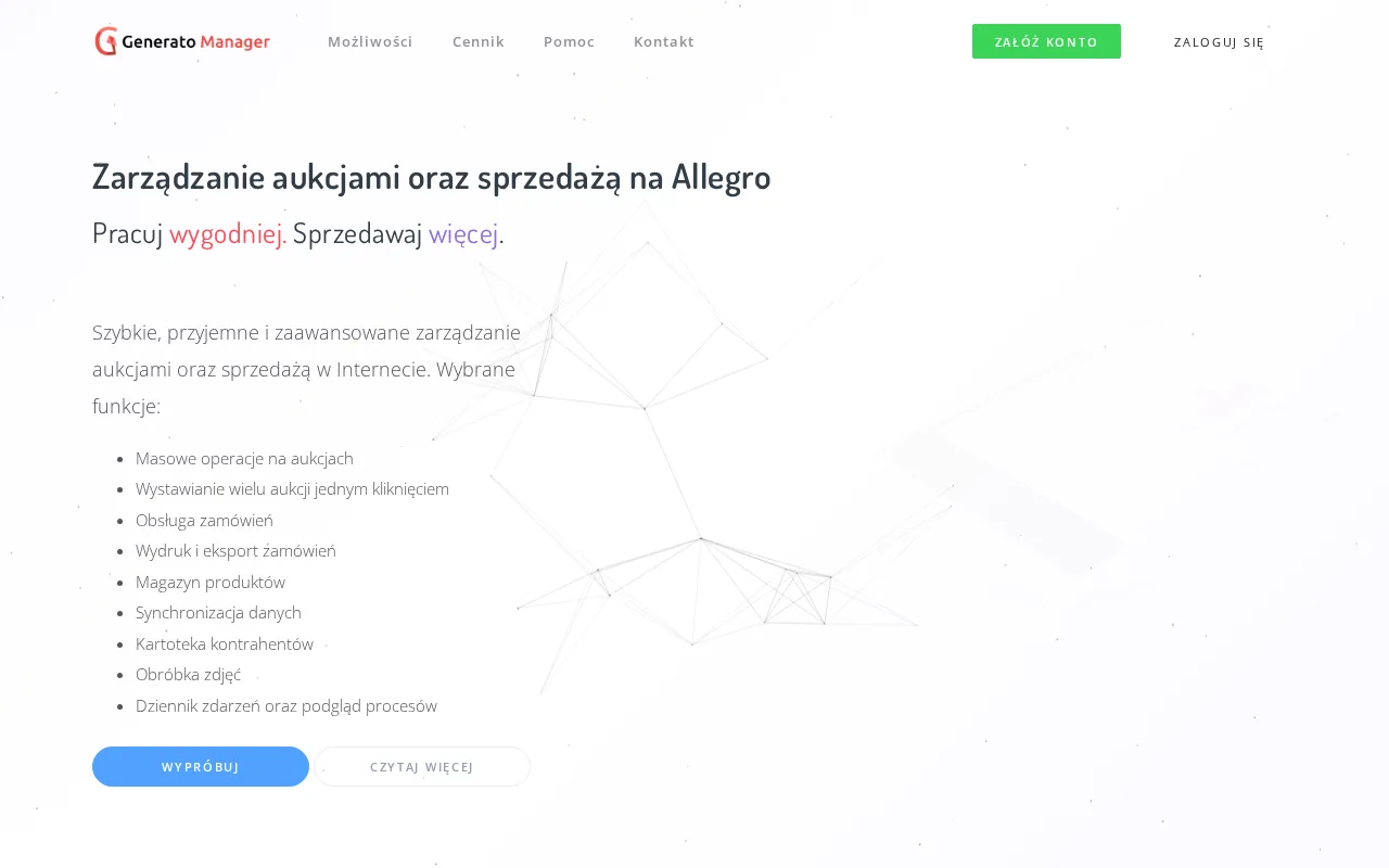 Generato Manager product screenshot